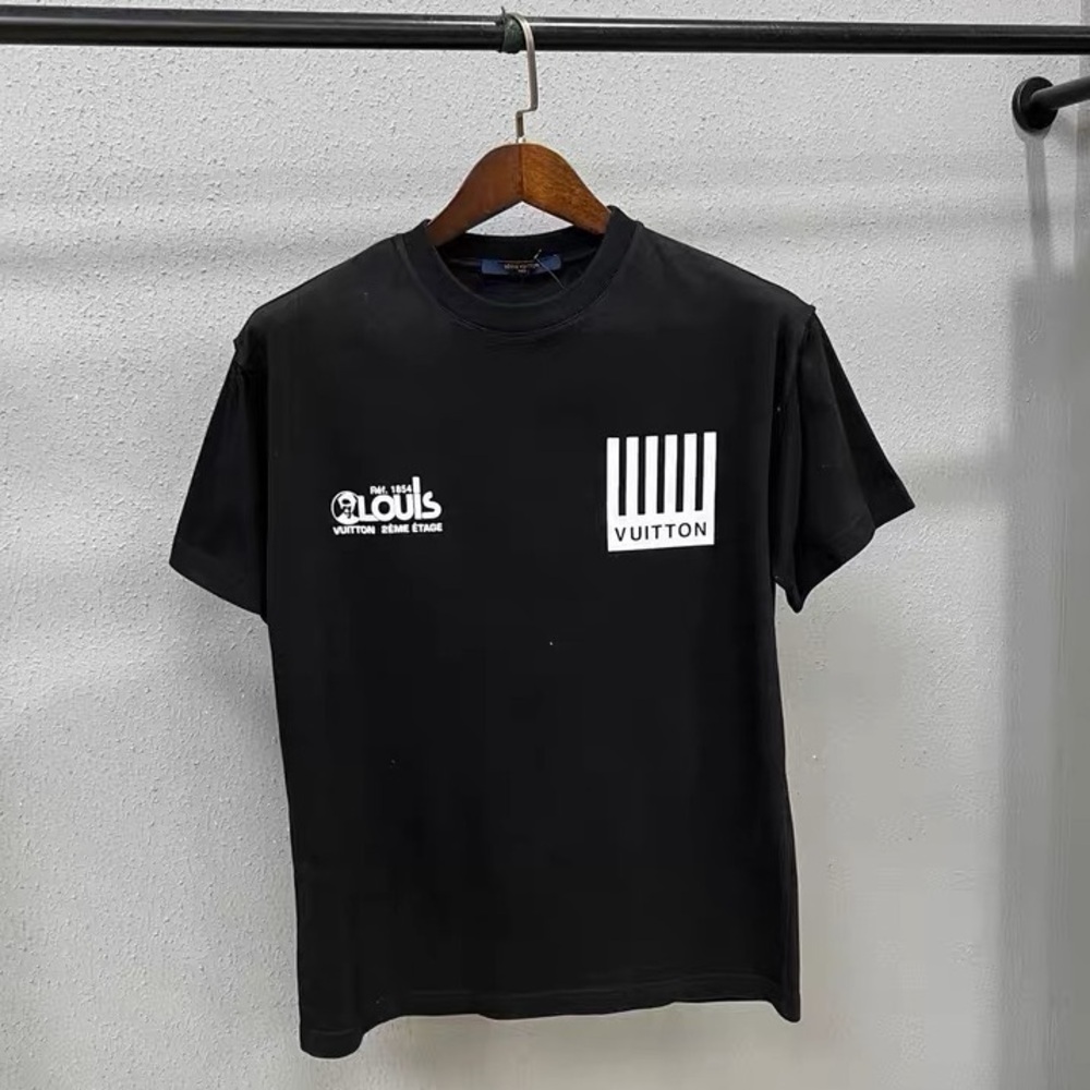 🚩steal authentic Louis Vuitton Black Graphic Tee